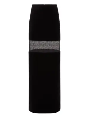 Юбка макси с кружевом