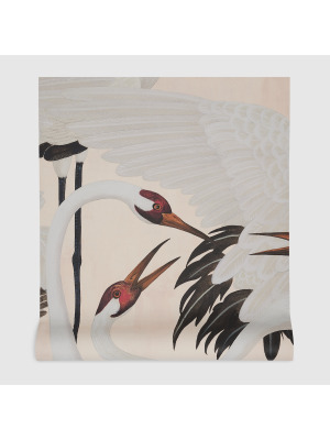 Обои с принтом цапли