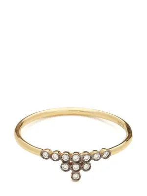 18kt yellow gold Charnières diamond ring