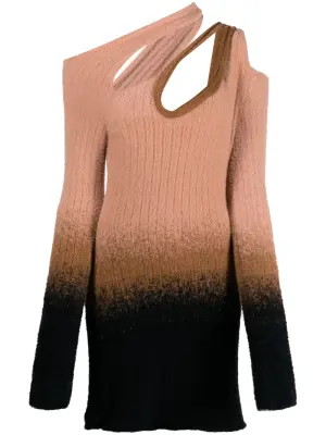 Платье мини с эффектом градиента