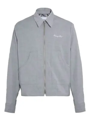 куртка на молнии с вышивкой