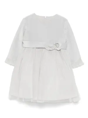 Платье из тюля с цветочной аппликацией