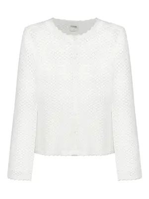 Кардиган с отделкой в технике кроше