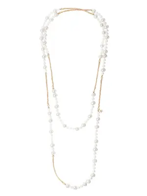 Колье Lucky из желтого золота с подвесками из жемчуга