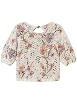 Свитер с цветочным принтом