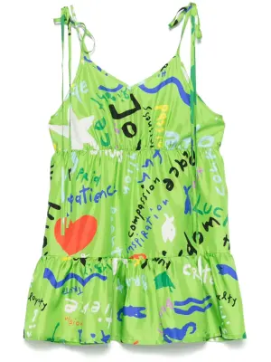 Платье мини с принтом