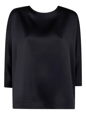 Атласная рубашка на пуговицах