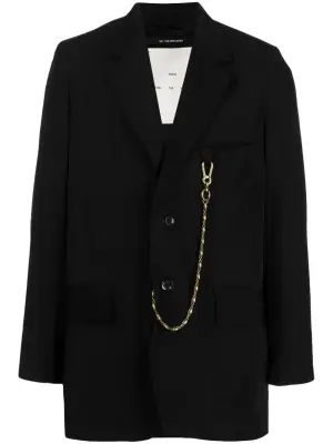 Chain-detail single-breasted blazer