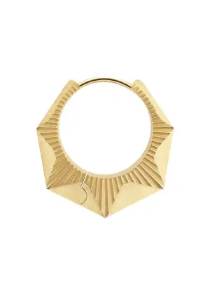 Золотая серьга-кольцо