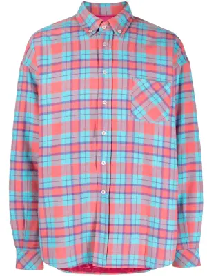 Дутая рубашка в клетку