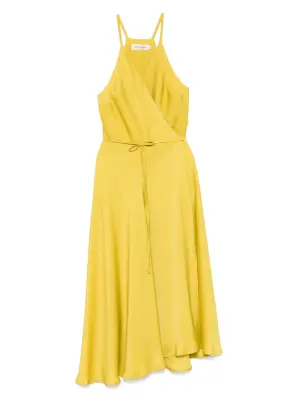 Атласное платье миди