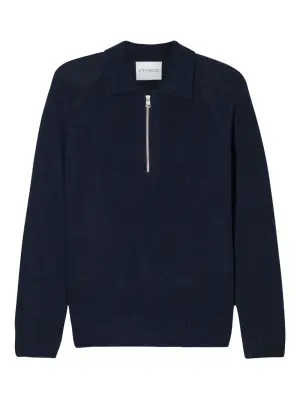 свитер с воротником-стойкой на молнии