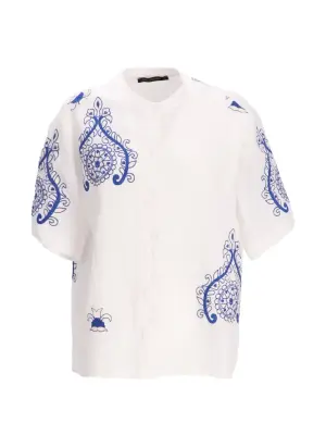 Рубашка с короткими рукавами и принтом пейсли