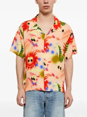 Рубашка с графичным принтом