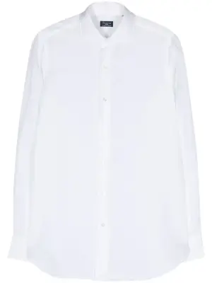 Полупрозрачная рубашка с длинными рукавами