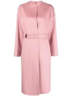 Belted wool-blend trench coat