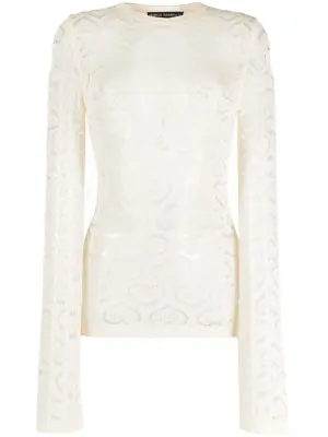 Топ с длинными рукавами и узором