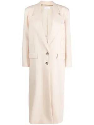 Длинное шерстяное пальто