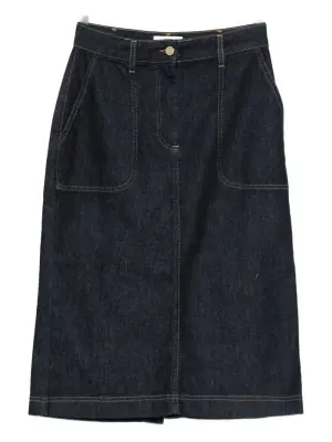 Джинсовая юбка миди