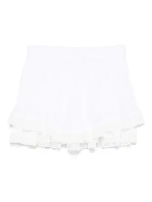 шорты с кружевом и складками