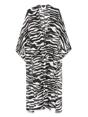 Пляжная накидка с зебровым принтом