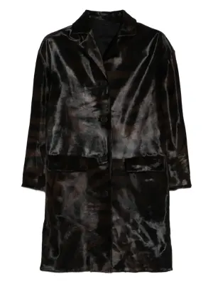 шуба из овчины на пуговицах