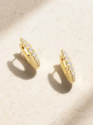 Маленькие серьги-кольца Lulu из 18-каратного золота с бриллиантами