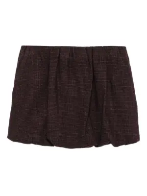 клетчатая юбка со сборками