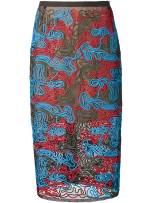 Сетчатая юбка-карандаш