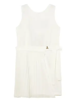 Плиссированное мини-платье с вырезами