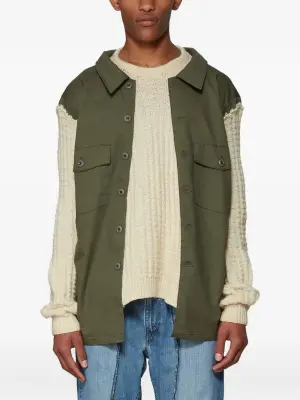 Кофта с панельной вязкой