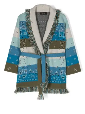 Жаккардовый кардиган в полоску