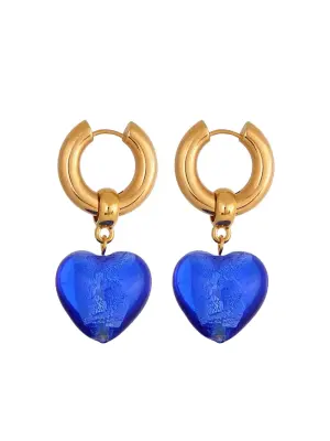 Серьги «Сердце из стекла»