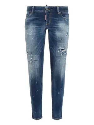 Джинсы с эффектом потертости