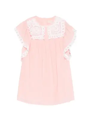 Платье Haida с кружевной вышивкой и рукавами с рюшами