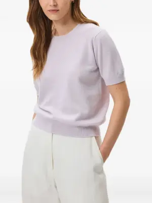 Кашемировый свитер с короткими рукавами