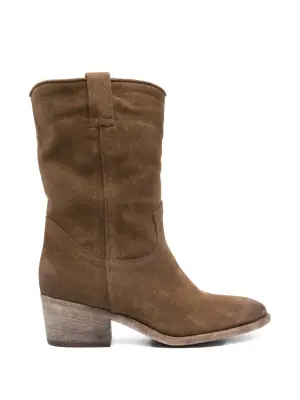 Кожаные ковбойские сапоги