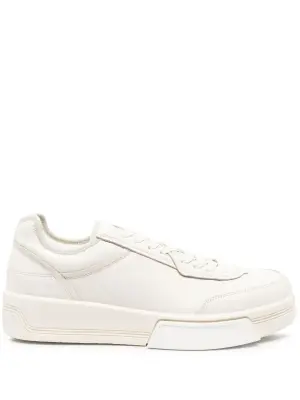 Leather low-top sneakers