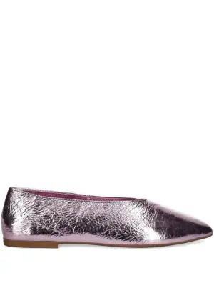 Балетки с эффектом металлик