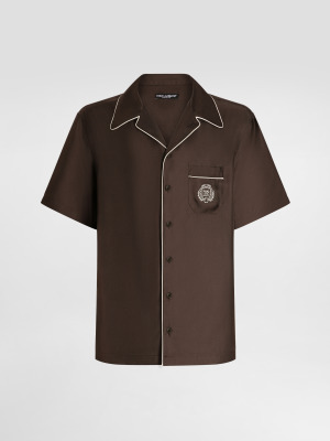 Гавайская рубашка из шелкового твила