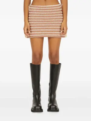 Юбка мини с бахромой