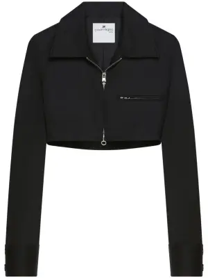 Укороченный жакет с декорированным логотипом