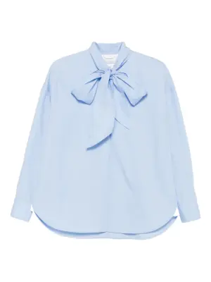 Рубашка с длинными рукавами и бантом