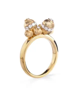 Кольцо Empire из желтого золота с бриллиантами