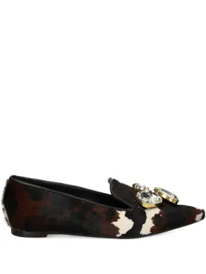 Лоферы с заостренным носком и кристаллами