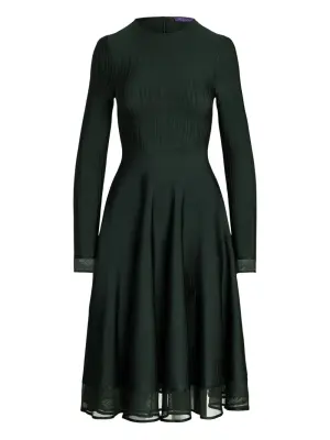 Платье миди с длинными рукавами