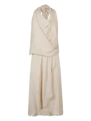 Платье с драпировкой и воротником-х altered