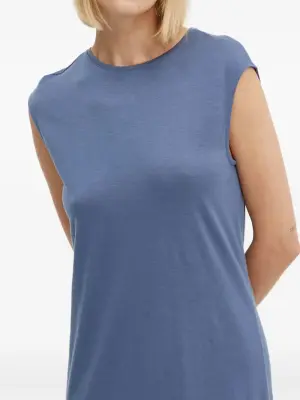 Платье без рукавов с круглым вырезом