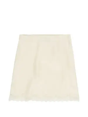 Юбка миди с кружевным подолом