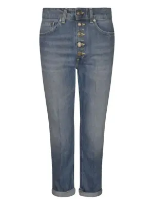 джинсы с нашивкой-логотипом